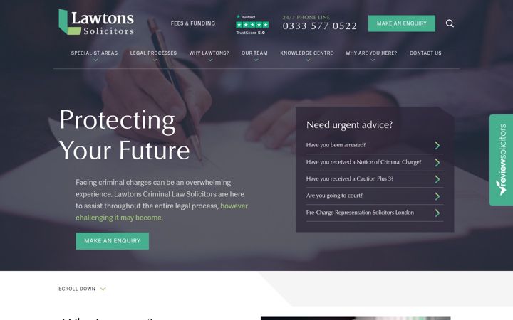 Screenshot of lawtonslaw.co.uk