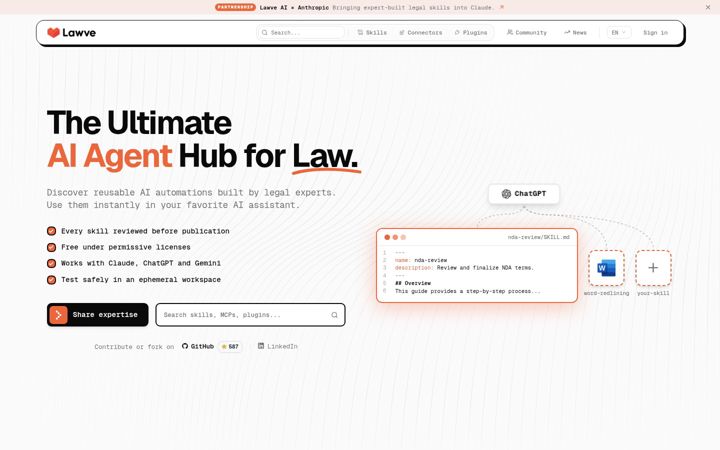 Screenshot of lawve.ai