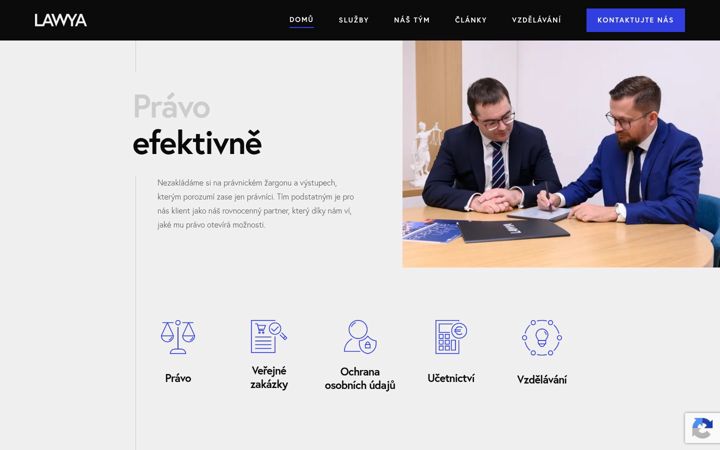 Screenshot of lawya.cz