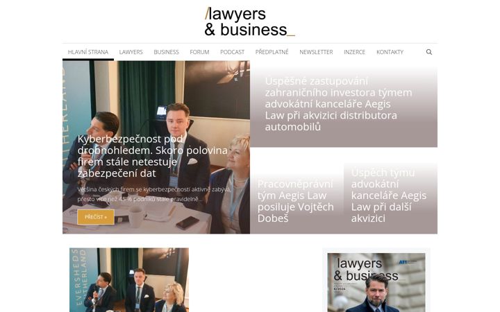 Screenshot of lawyersandbusiness.cz