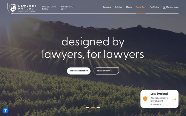 Screenshot of lawyersmutual.com