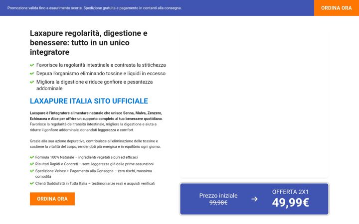 Screenshot of laxapure.com