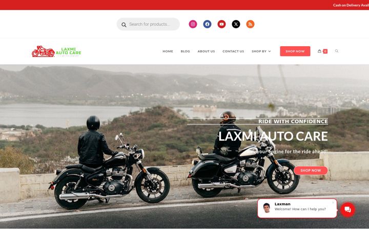 Screenshot of laxmiautocare.com