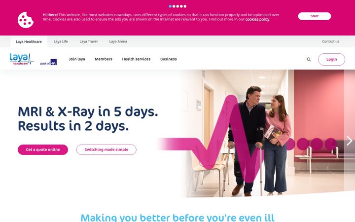 Screenshot di layahealthcare.ie