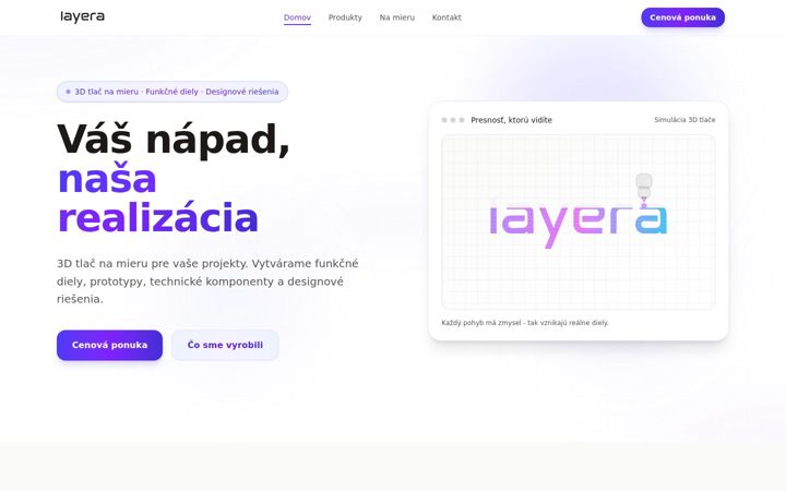 Screenshot of layera.sk