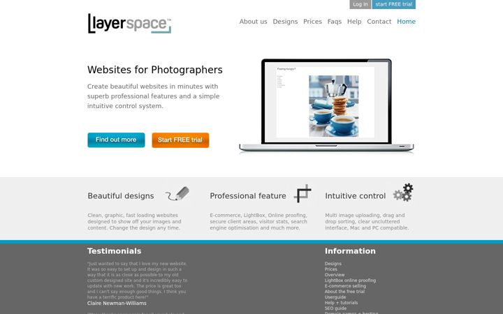 Screenshot of layerspace.co.uk