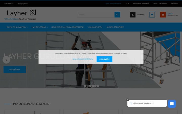 Screenshot of layhershop.hu