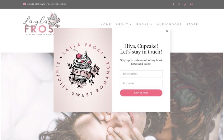 Screenshot of laylafrostwrites.com