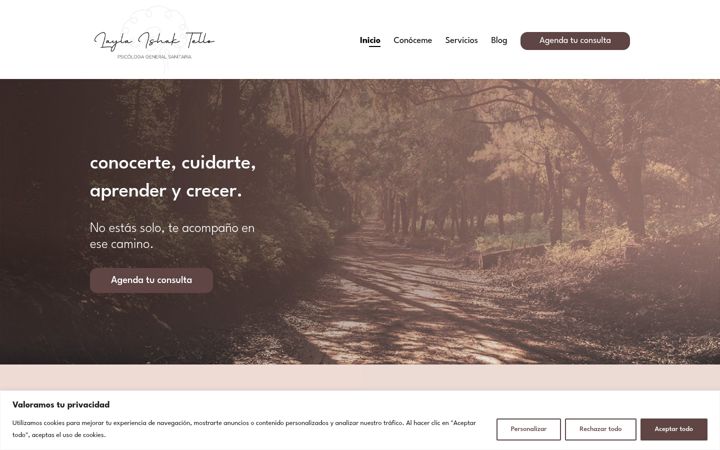 Screenshot of laylaishakpsicologia.com