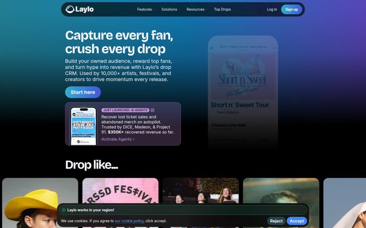 Screenshot of laylo.com