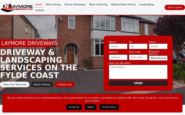 Screenshot of laymoredriveways.co.uk
