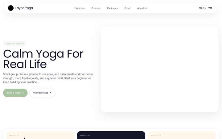 Screenshot of laynayoga.co.uk