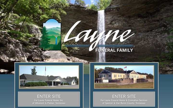 Screenshot of laynefuneralhome.com