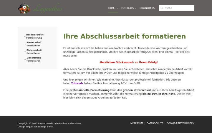 Screenshot of layoutheo.de