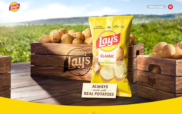 Screenshot of lays.com