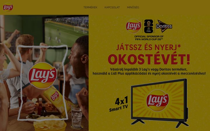 Screenshot of lays.hu