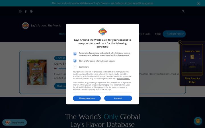 Screenshot of laysaroundtheworld.com