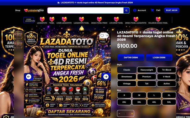 Screenshot of lazadatoto4d.com