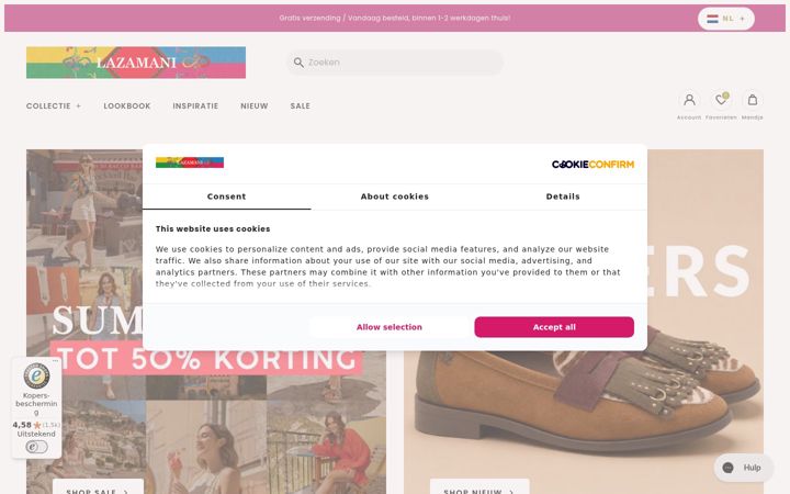Screenshot of lazamani.nl
