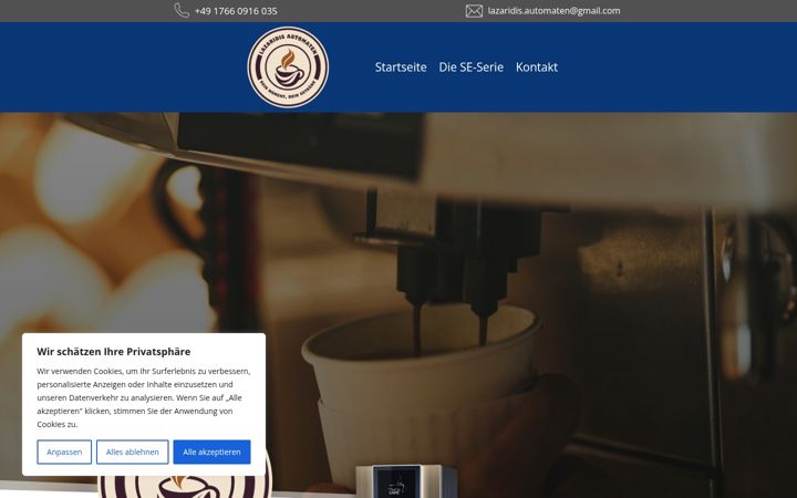 Screenshot of lazaridis-automaten.de