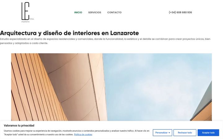 Screenshot of lazaroescudeiroarquitectos.com