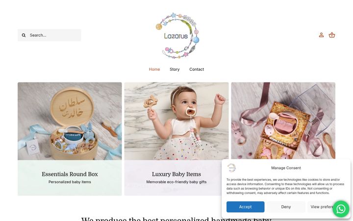Screenshot of lazarus-baby.com
