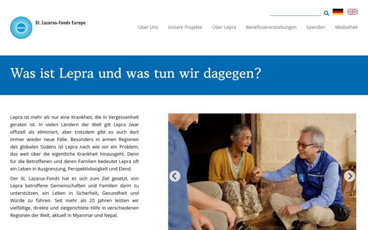 Screenshot of lazarus-fonds.com