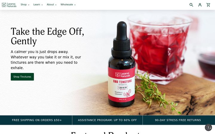 Ekrano kopija lazarusnaturals.com