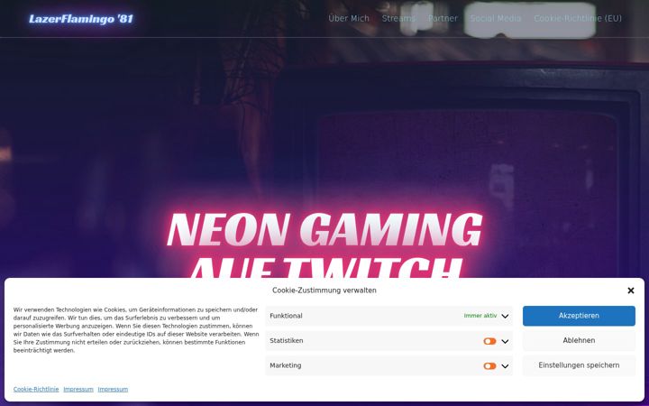 Screenshot of lazerflamingo.de