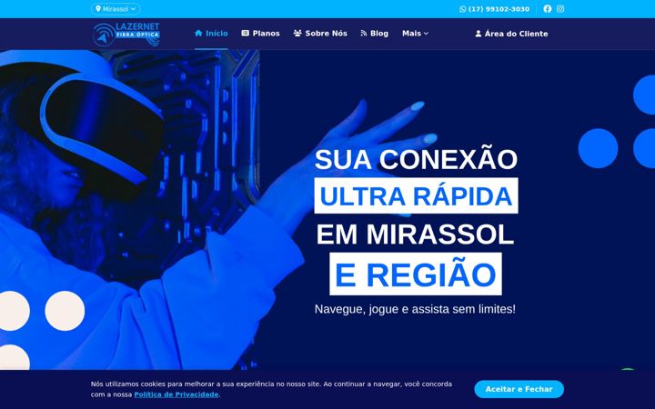 Screenshot of lazernet.com.br