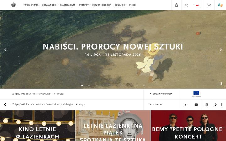 Screenshot of lazienki-krolewskie.pl