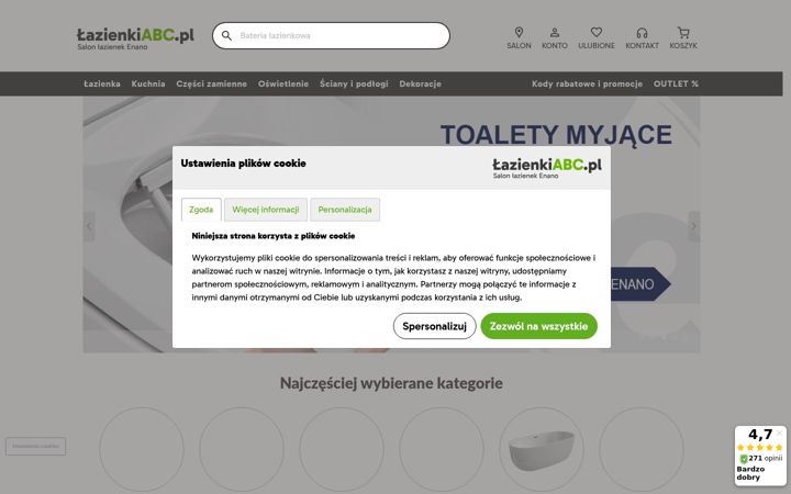 Screenshot of lazienkiabc.pl