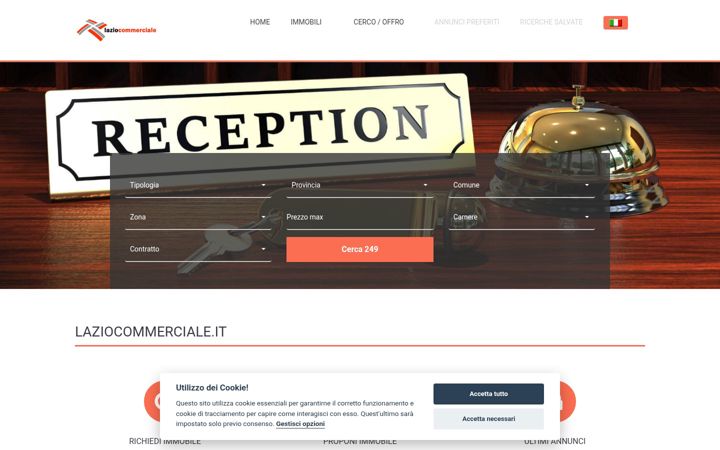 Screenshot of laziocommerciale.it
