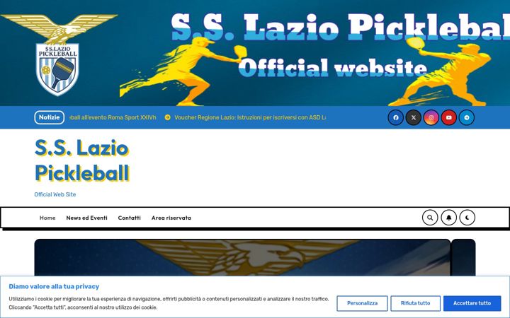 Screenshot of laziopickleball.it