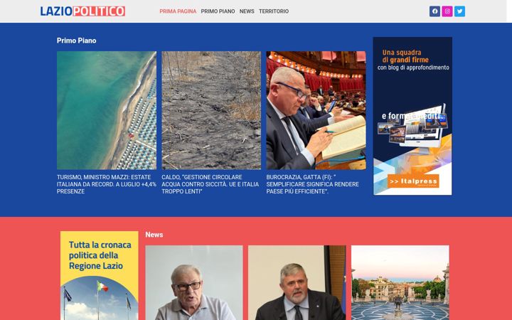 Screenshot of laziopolitico.it