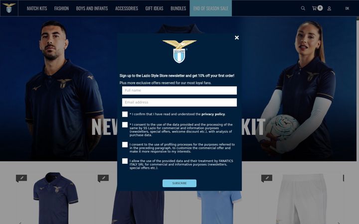 Screenshot of laziostylestore.com