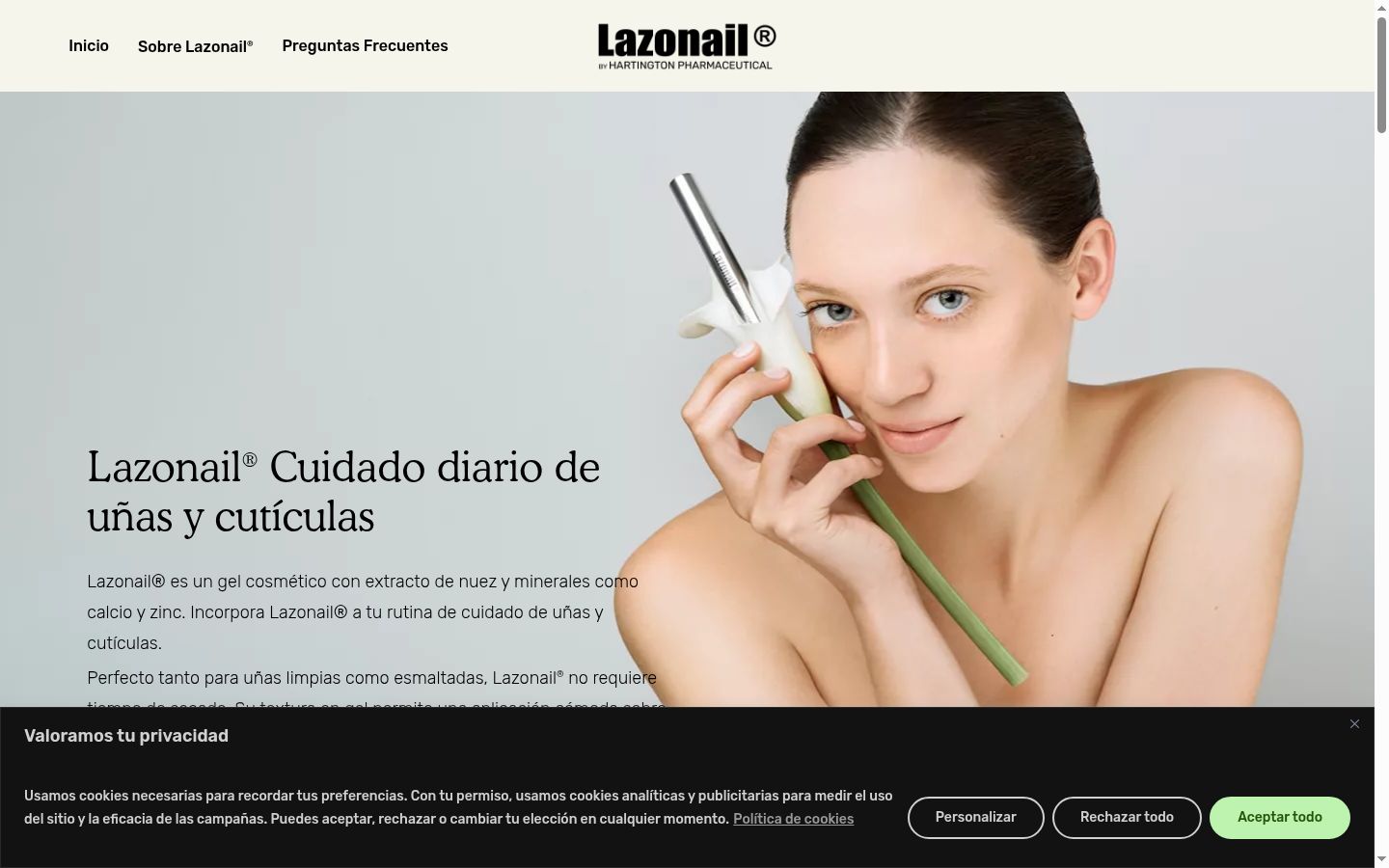 Screenshot del banner di consenso mostrato prima di qualsiasi interazione