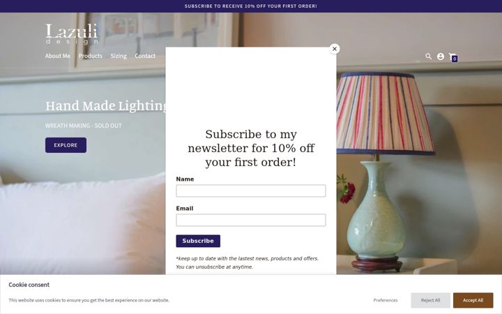 Screenshot of lazulidesign.co.uk