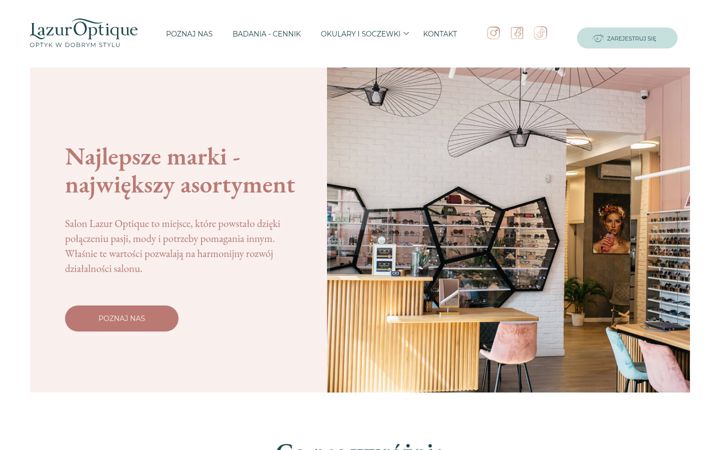 Screenshot of lazuroptique.pl