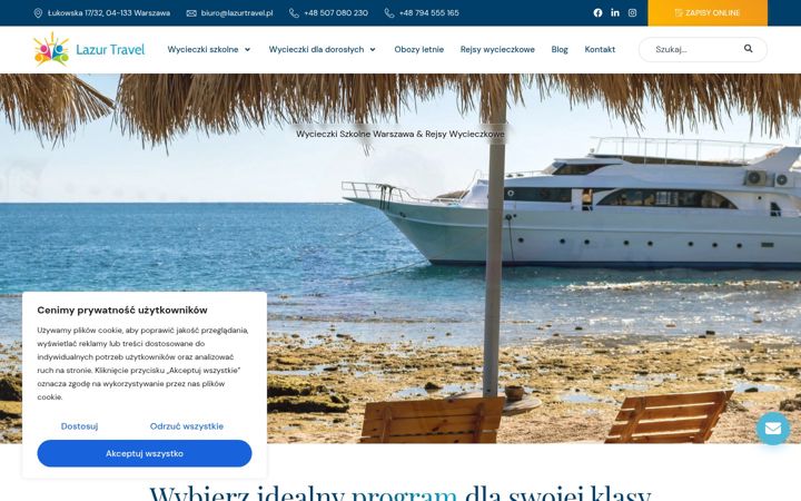 Screenshot of lazurtravel.pl