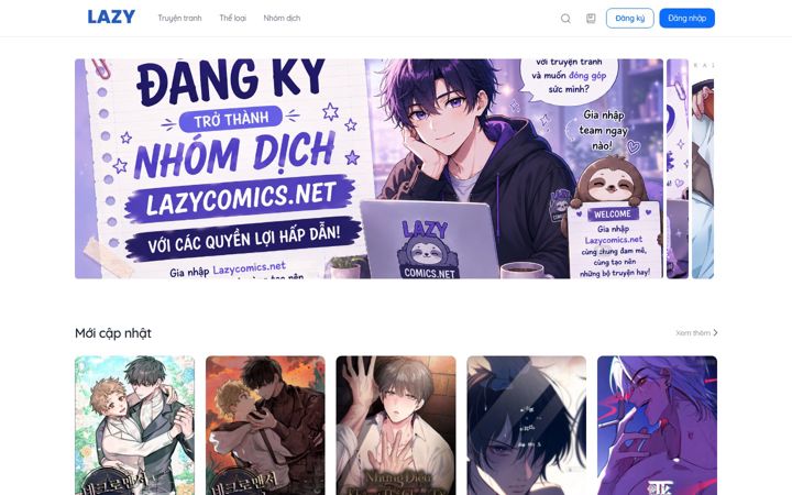 Screenshot of lazycomics.net