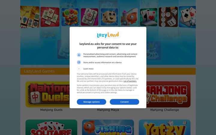 Screenshot of lazyland.eu