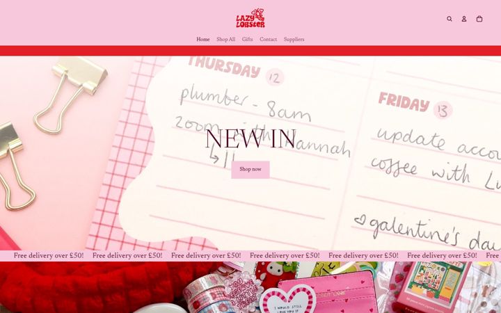 Skjermbilde av lazylobsternorwich.com