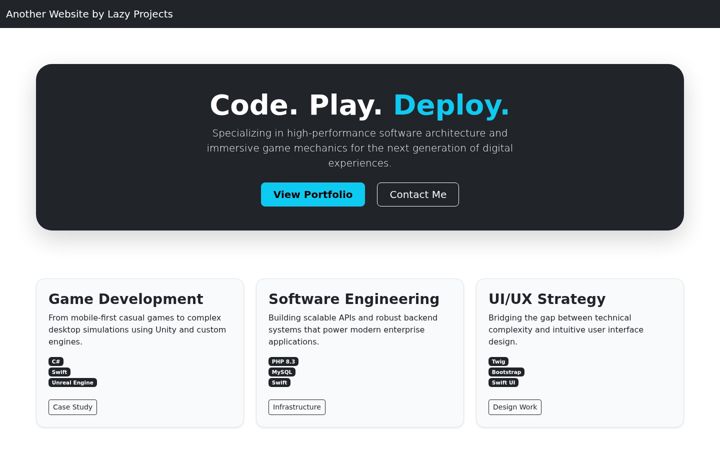 Screenshot of lazyprojects.co.uk
