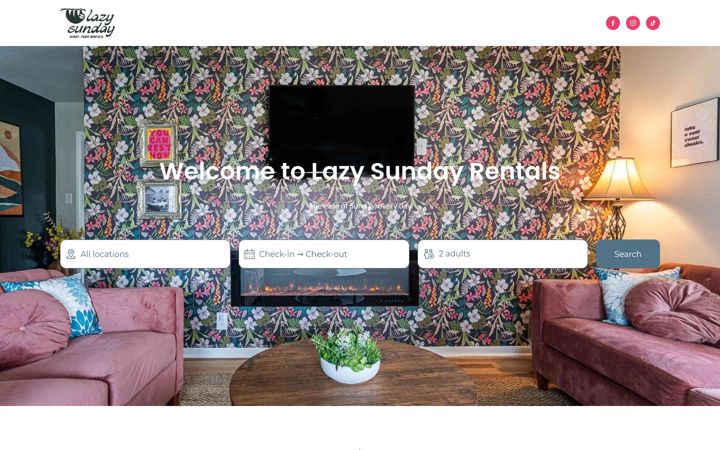 Screenshot of lazysundayrentals.com