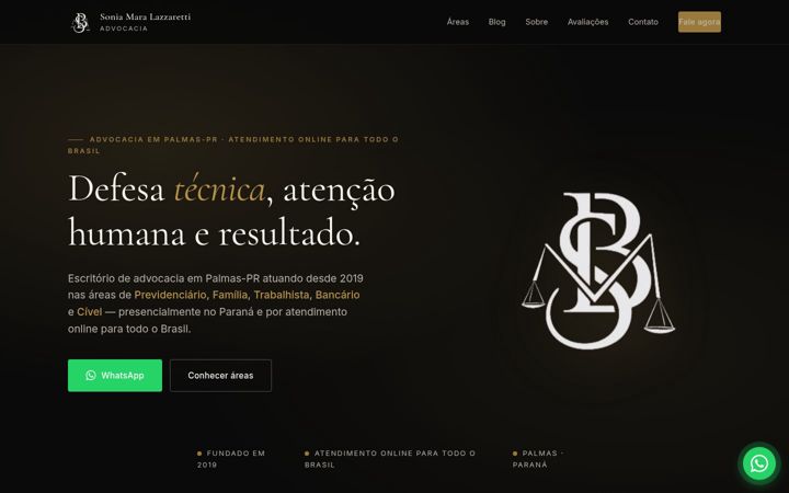 Screenshot of lazzarettiadv.adv.br