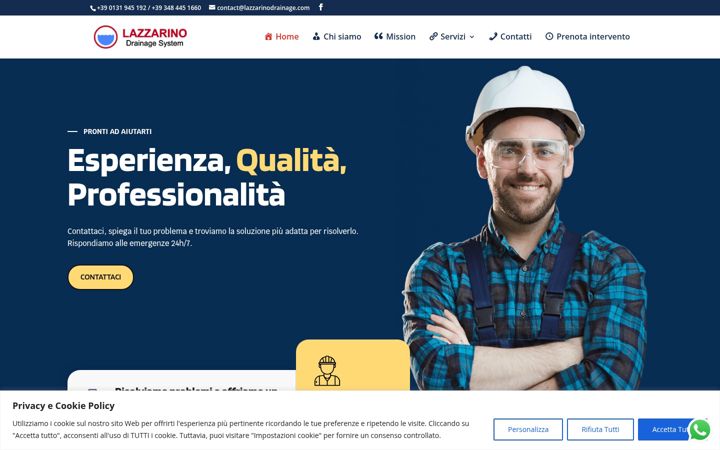 Screenshot of lazzarinodrainage.com