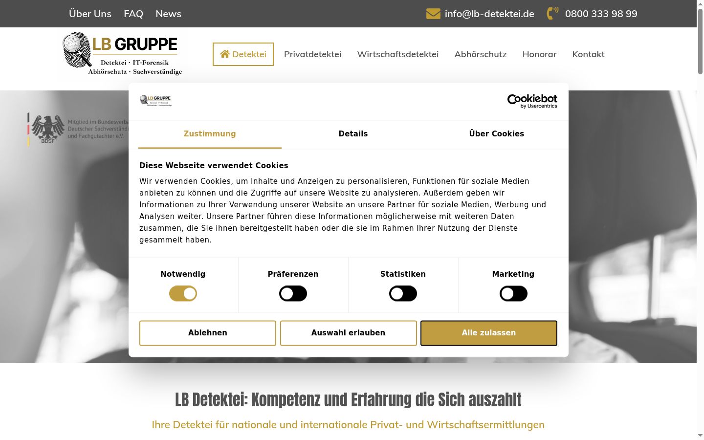 Screenshot tal-banner tal-kunsens muri qabel kwalunkwe interazzjoni