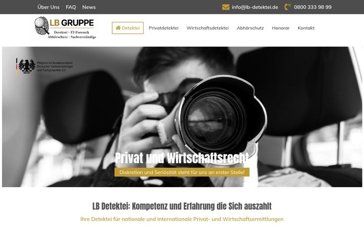 Screenshot of lb-detektei.de