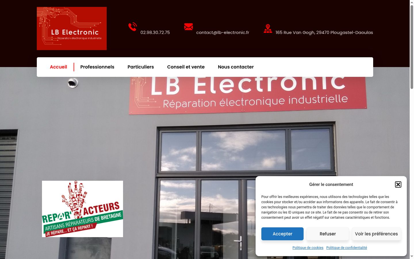 Screenshot del banner di consenso mostrato prima di qualsiasi interazione